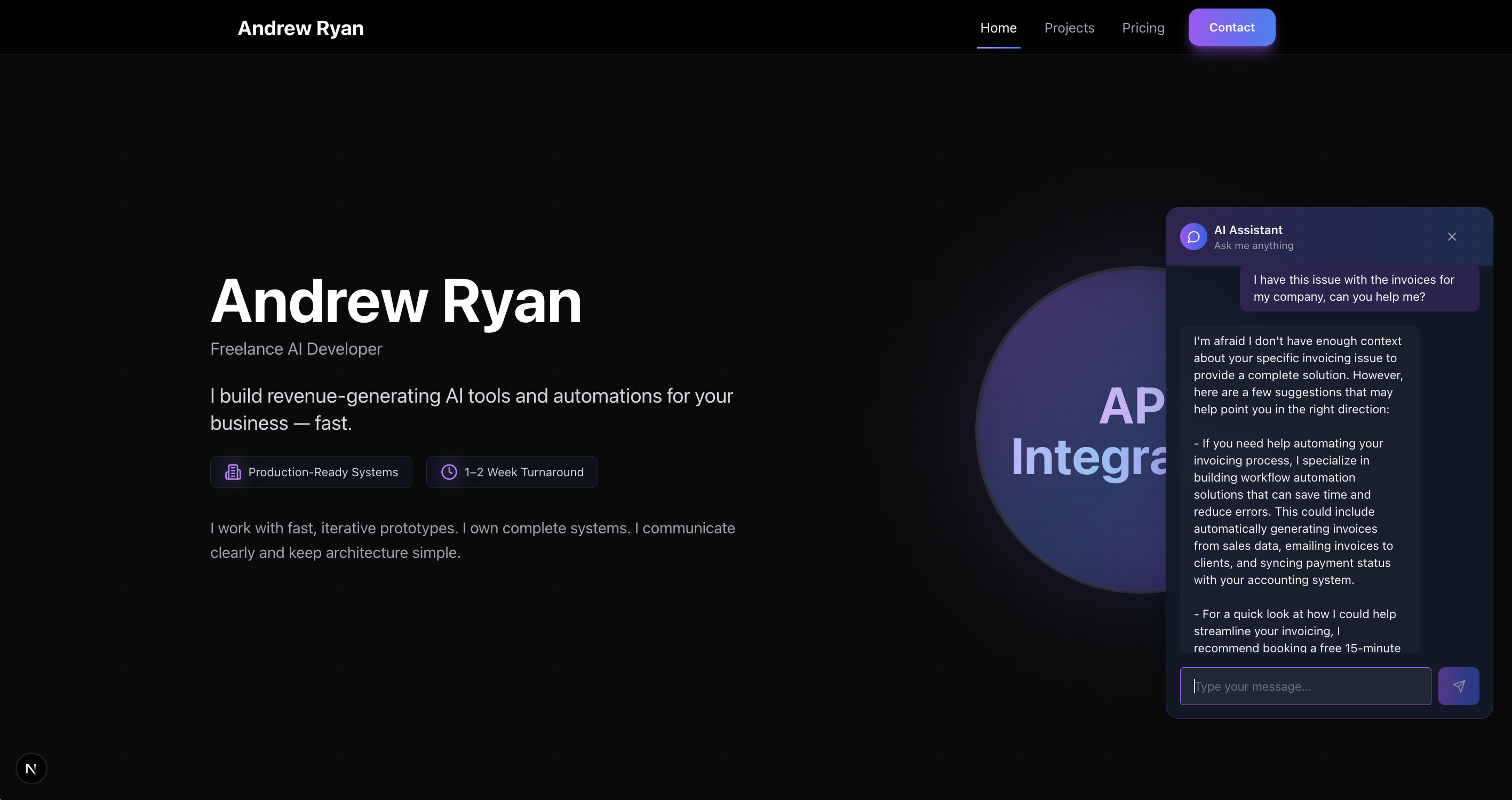Portfolio Website project preview